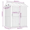Miniatyrbillede 9 af 9: vidaXL haveskur 192x152,5x237 cm galvaniseret stål antracitgrå