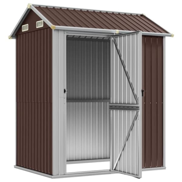 vidaXL haveskur 192x152,5x237 cm galvaniseret stål brun