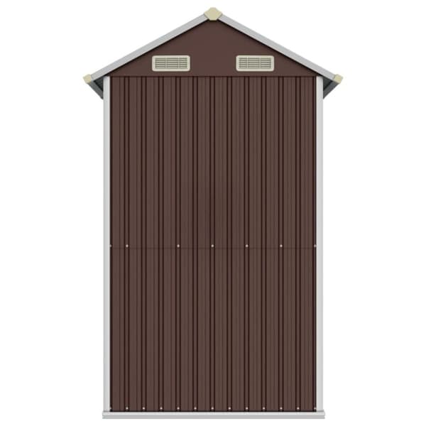 vidaXL haveskur 192x152,5x237 cm galvaniseret stål brun