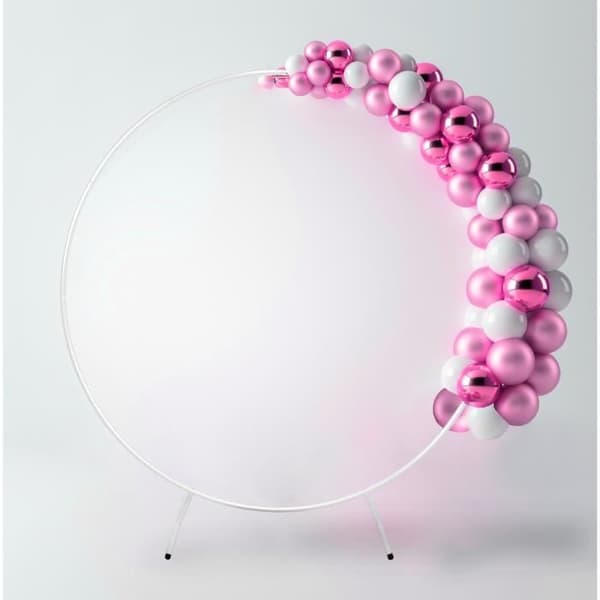 Cirkulär Båge - Vit - 200cm - Aluminiumoxid - Avtagbara ben - Mångsidig