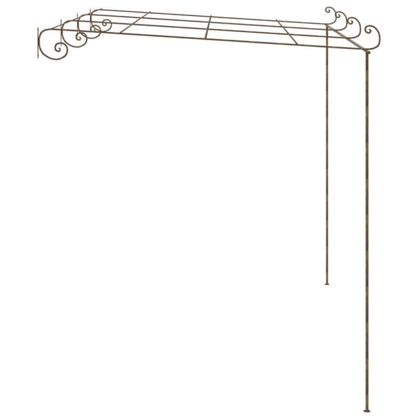 pergola 4x3x2,5 m jern antikbrun