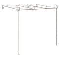 Miniatyrbillede 4 af 7: pergola 4x3x2,5 m jern antikbrun