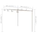 Miniatyrbillede 7 af 7: pergola 4x3x2,5 m jern antikbrun