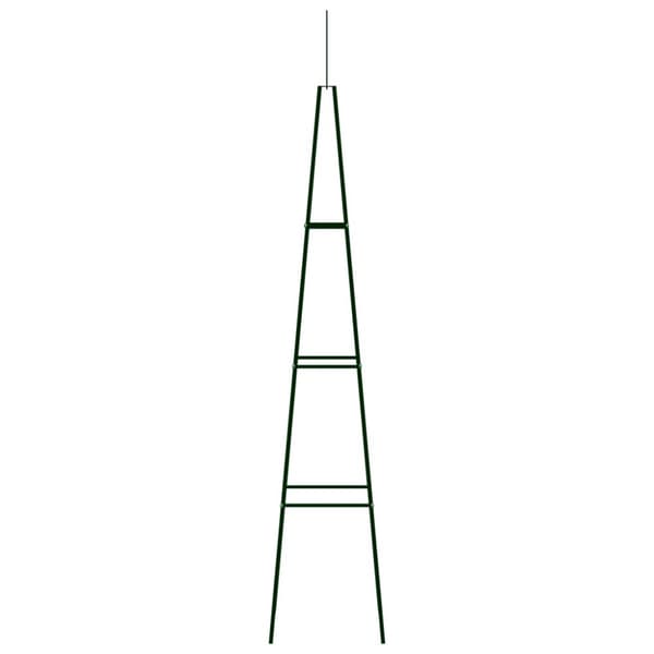 stativer til klatreplanter 2 stk. 35x35x195 cm jern mørkegrøn