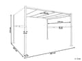Pikkukuva 3 / 11: Puutarhakatos harmaa 310 x 215 x 310 cm teräs polyesteri LED-valot säädettävä aurinkopaneeli moderni