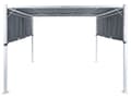 Pikkukuva 1 / 11: Puutarhakatos harmaa 310 x 215 x 310 cm teräs polyesteri LED-valot säädettävä aurinkopaneeli moderni