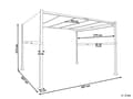 Miniatyrbillede 3 af 11: Haveoverdækning brun 310 x 215 x 310 cm stål polyester LED-lys justerbar solpanel moderne