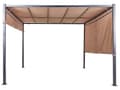 Miniatyrbillede 5 af 11: Haveoverdækning brun 310 x 215 x 310 cm stål polyester LED-lys justerbar solpanel moderne