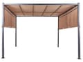 Miniatyrbillede 1 af 11: Haveoverdækning brun 310 x 215 x 310 cm stål polyester LED-lys justerbar solpanel moderne