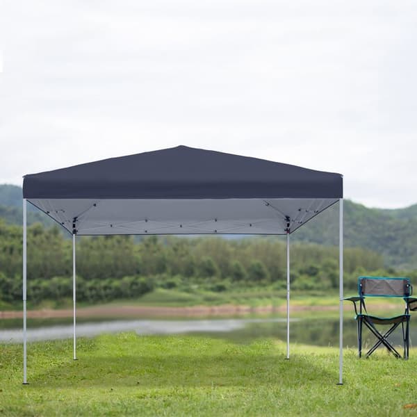 Fällbart lusthus - XMTECH - 3x3m - Metall - Antracit