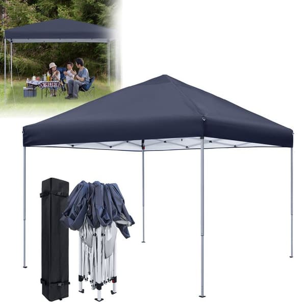 Fällbart lusthus - XMTECH - 3x3m - Metall - Antracit