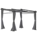 Pikkukuva 1 / 5: Rootz Pergola - Kiinnikkeet mukana - Jatkettava katto - Tummanharmaa - 2,97 m x 2,95 m x 2,3 m