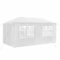 Miniatyrbild 1 av 4: YUENFONG Vattentät Gazebo 3x6m med 6 sidoväggar Partytält för trädgård, fest, bröllop, camping - vit