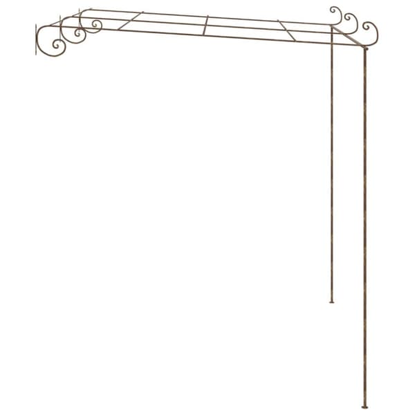 vidaXL Puutarhan pergola antiikkiruskea 3x3x2,5 m rauta -  Puutarhakaaret, säleiköt, kukkatornit & pergolat