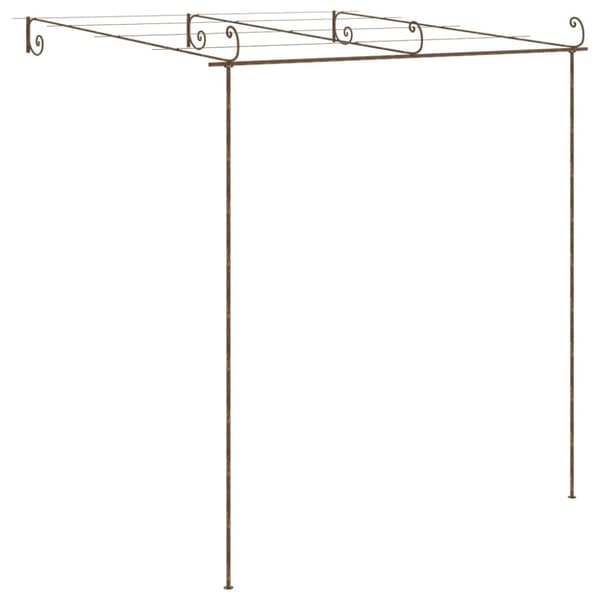 vidaXL Puutarhan pergola antiikkiruskea 3x3x2,5 m rauta -  Puutarhakaaret, säleiköt, kukkatornit & pergolat
