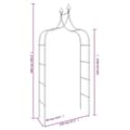 Pikkukuva 8 / 8: vidaXL Puutarhakaaret 2 kpl musta 120x38x260 cm teräs -  Puutarhakaaret, säleiköt, kukkatornit & pergolat