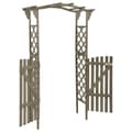 Pikkukuva 4 / 7: The Living Store Pergola portilla 116x40x204 cm harmaa täysi kuusi -  Puutarhakaaret, säleiköt, kukkatornit & pergolat