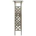 Pikkukuva 5 / 7: The Living Store Pergola portilla 116x40x204 cm harmaa täysi kuusi -  Puutarhakaaret, säleiköt, kukkatornit & pergolat