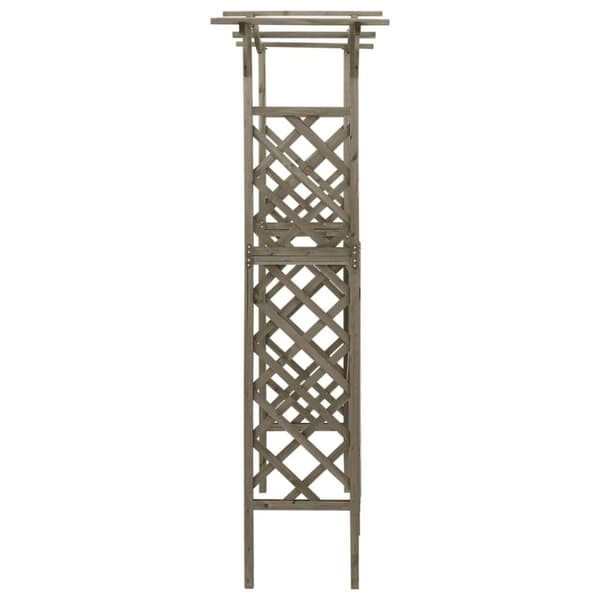 The Living Store Pergola portilla 116x40x204 cm harmaa täysi kuusi -  Puutarhakaaret, säleiköt, kukkatornit & pergolat