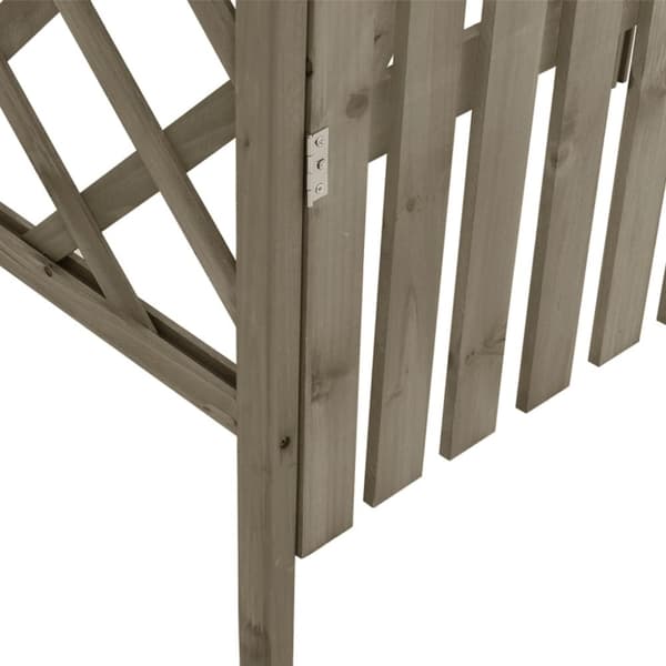 The Living Store Pergola portilla 116x40x204 cm harmaa täysi kuusi -  Puutarhakaaret, säleiköt, kukkatornit & pergolat