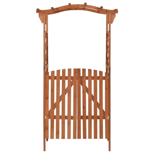 The Living Store Pergola med grind 116x40x204 cm massivt granträ -  Bersåer, spaljéer & pergolor
