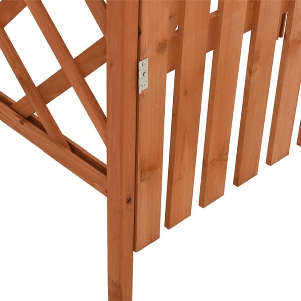 The Living Store Pergola med grind 116x40x204 cm massivt granträ -  Bersåer, spaljéer & pergolor