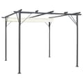 Pikkukuva 3 / 8: The Living Store Pergola sisäänvedettävällä katolla kermanvalkoinen 3x3 m teräs -  Puutarhakaaret, säleiköt, kukkatornit & pergolat