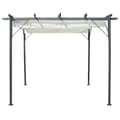 Pikkukuva 4 / 8: The Living Store Pergola sisäänvedettävällä katolla kermanvalkoinen 3x3 m teräs -  Puutarhakaaret, säleiköt, kukkatornit & pergolat