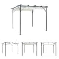 Pikkukuva 1 / 8: The Living Store Pergola sisäänvedettävällä katolla kermanvalkoinen 3x3 m teräs -  Puutarhakaaret, säleiköt, kukkatornit & pergolat