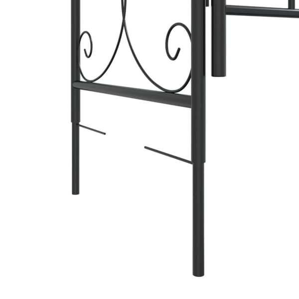 The Living Store havebue med låge 108x45x235 cm stål sort -  Havebuer, espalierer & pergolaer