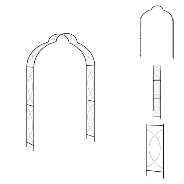 Bersåer, spaljéer & pergolor - Living Trädgårdsbåge 150x34x240 cm järn
