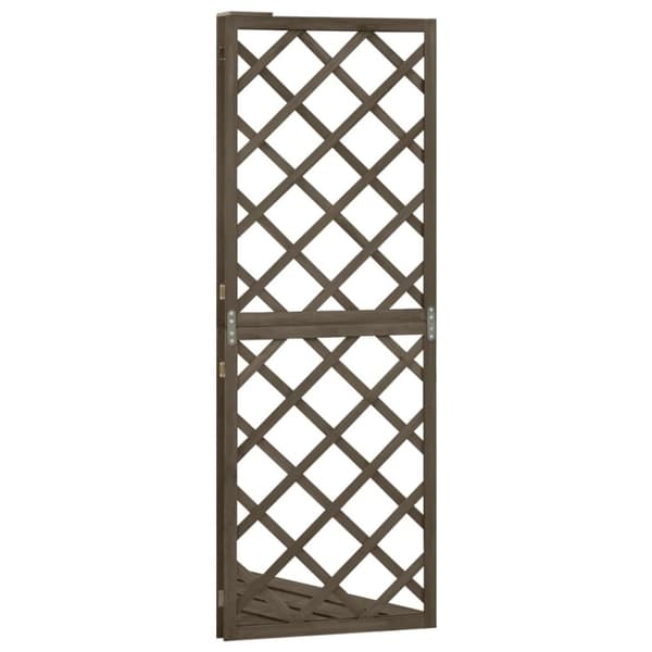 Havebuer, espalierer & pergolaer - Living espalier til hjørne 50x50x145 cm massivt grantræ grå