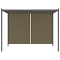 Miniatyrbillede 3 af 8: Havebuer, espalierer & pergolaer - Living pergola med tilbagetrækkeligt tag 3x3 m 180 g/m² gråbrun
