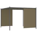Miniatyrbillede 5 af 8: Havebuer, espalierer & pergolaer - Living pergola med tilbagetrækkeligt tag 3x3 m 180 g/m² gråbrun