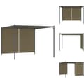Miniatyrbillede 1 af 8: Havebuer, espalierer & pergolaer - Living pergola med tilbagetrækkeligt tag 3x3 m 180 g/m² gråbrun