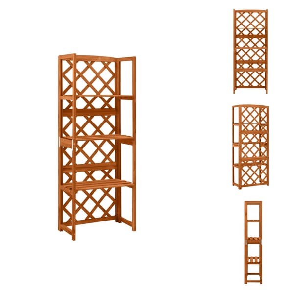 Havebuer, espalierer & pergolaer - Living espalier med hylder 55x30x140 cm massivt grantræ
