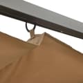 Pikkukuva 5 / 7: Puutarhakaaret, säleiköt, kukkatornit & pergolat - Living Pergola sisäänvedettävä katto taupe 3x3 m teräs 180 g/m²