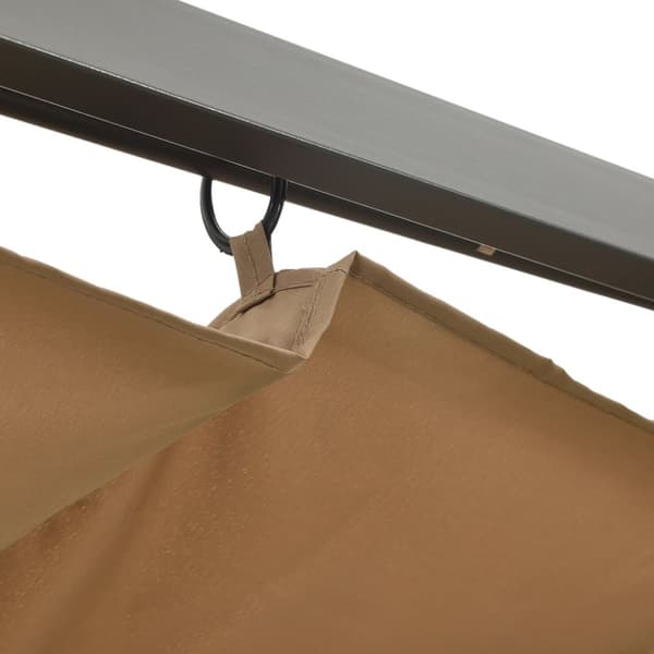 Puutarhakaaret, säleiköt, kukkatornit & pergolat - Living Pergola sisäänvedettävä katto taupe 3x3 m teräs 180 g/m²