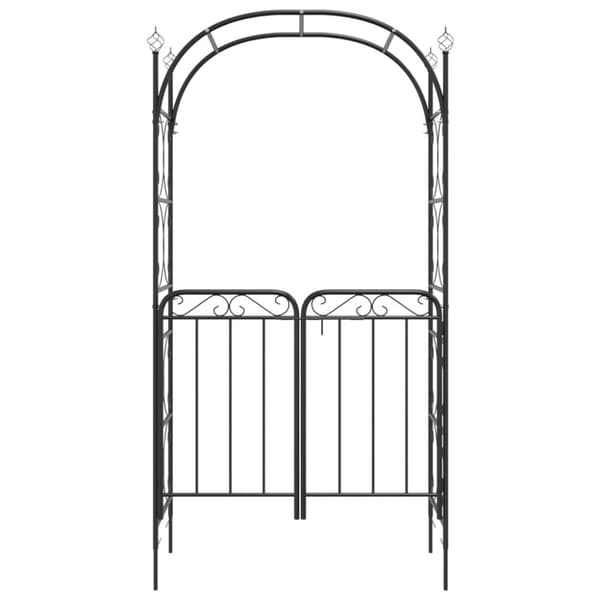 Havebuer, espalierer & pergolaer - Living havebue med låge 108x45x235 cm stål sort