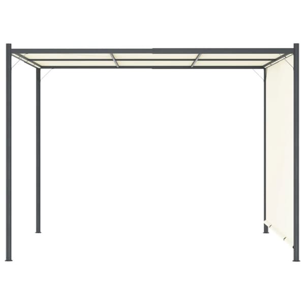Pergola säädettävällä katolla kermanvalkoinen 3x3 m teräs - Pergola - Pergolat - Home & Living