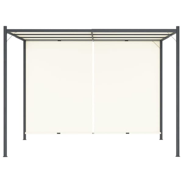 Pergola säädettävällä katolla kermanvalkoinen 3x3 m teräs - Pergola - Pergolat - Home & Living