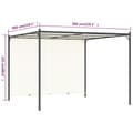 Pikkukuva 8 / 8: Pergola säädettävällä katolla kermanvalkoinen 3x3 m teräs - Pergola - Pergolat - Home & Living