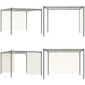 Pikkukuva 1 / 8: Pergola säädettävällä katolla kermanvalkoinen 3x3 m teräs - Pergola - Pergolat - Home & Living