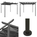 Pikkukuva 1 / 7: Pergola sisäänvedettävä katto antrasiitti 3x3 m teräs 180 g/m² - Pergola - Pergolat - Home & Living