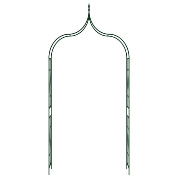 Trädgårdsbåge mörkgrön 120x38x258 cm järn - Trädgårdsbåge - Rosenbåge - Home & Living