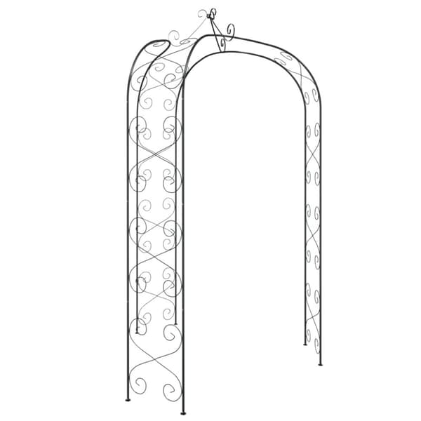 Havebue Ø180x255 cm stål sort - Havebue - Havebuer - Home & Living