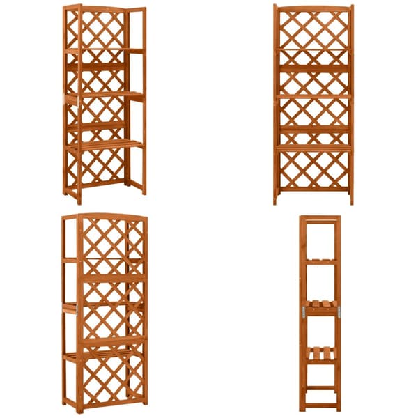 Espalier med hylder 55x30x140 cm massivt grantræ - Espalier - Espalierer - Home & Living