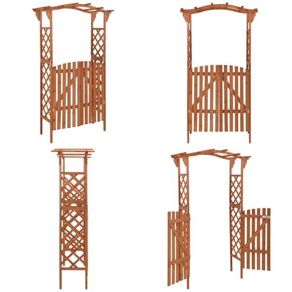 Pergola med låge 116x40x204 cm massivt grantræ - Pergola - Pergolaer - Home & Living