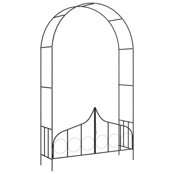 Havebue med låge 138x40x238 cm sort - Havebue - Havebuer - Home & Living