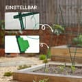 Miniatyrbillede 5 af 10: Rootz Justerbar Plantestøtte espalier - Klatreplanteramme - Haveespalier - Holdbar stålramme - Plantebeskyttelsesnet - 180cm x 100cm x 180cm